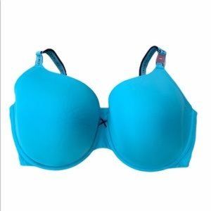 Nwt Cacique/Lane Bryant Blue Lightly Lined T-Shirt Bra Size 44H